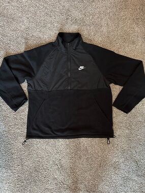 Nike Black Half-Zip Pullover Fleece Men’s Size L